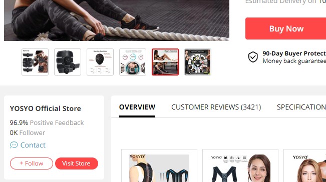 AliExpress contact-suppliers button