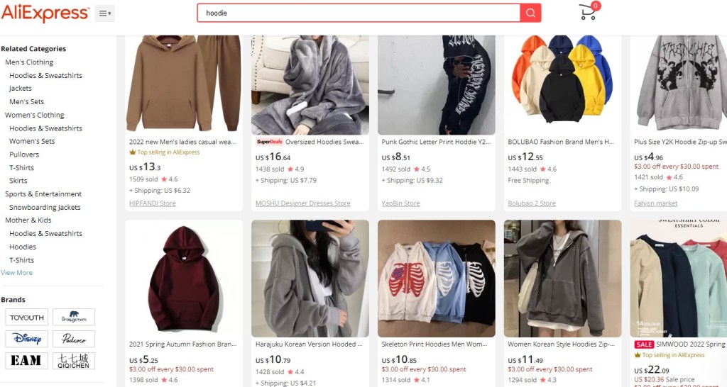 AliExpress hoodie & sweatshirt dropshipping supplier