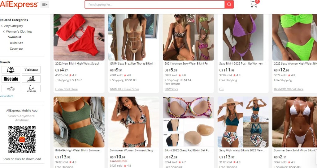 AliExpress swimwear & bikinis dropshipping supplier