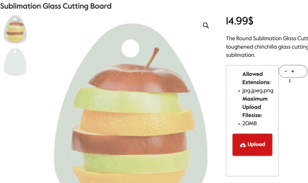 AOP+ custom cutting board print-on-demand supplier