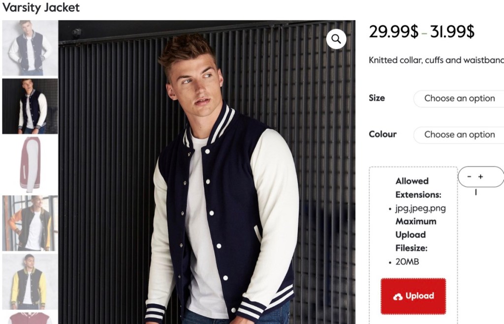 AOP+ baseball & varsity letterman jacket print-on-demand supplier