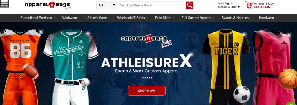 ApparelnBags sports jersey & team uniform wholesaler