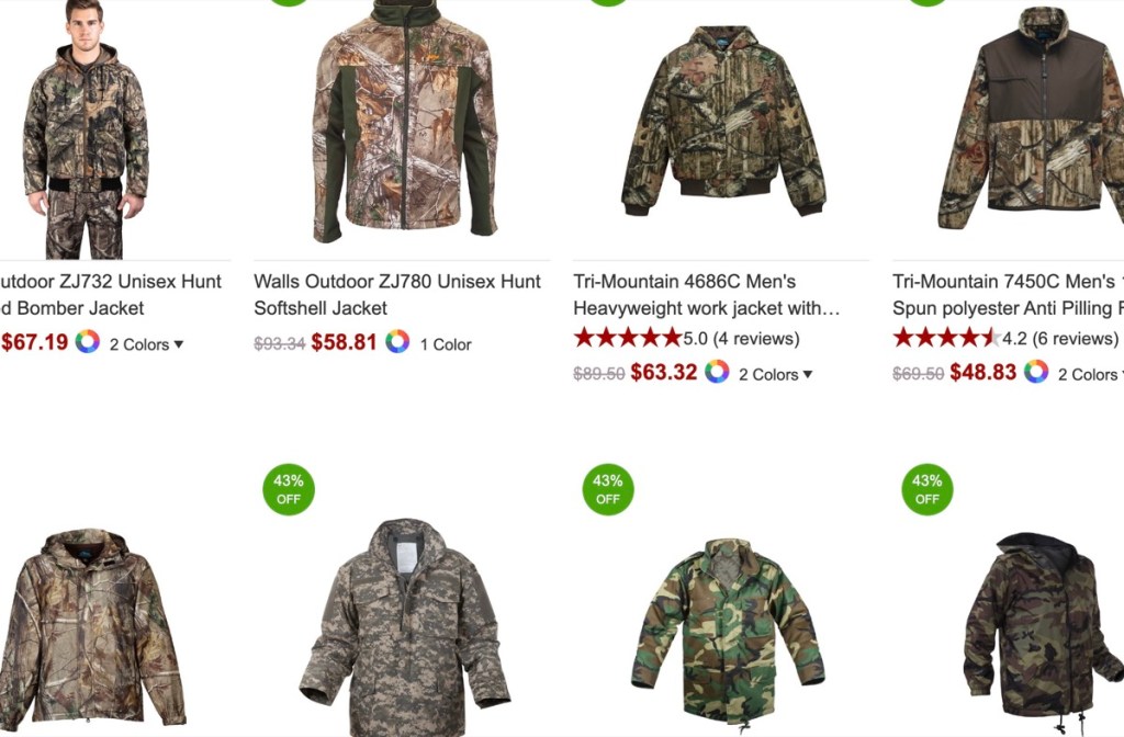 Apparel N Bags wholesale camo jacket supplier