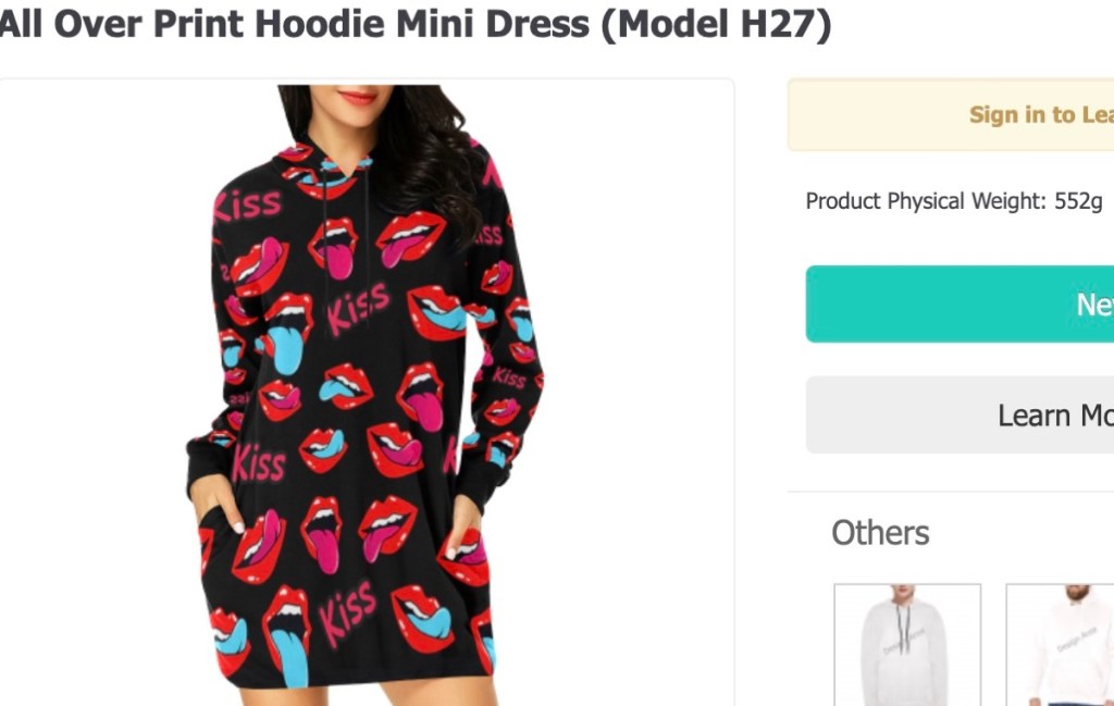 ArtsAdd custom hoodie dress print-on-demand supplier