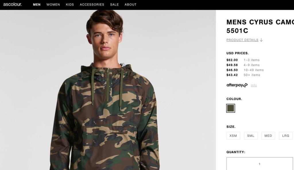 AS Colour wholesale camo jacket supplier