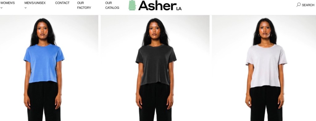 Asher LA wholesale Pima & Supima cotton t-shirt supplier