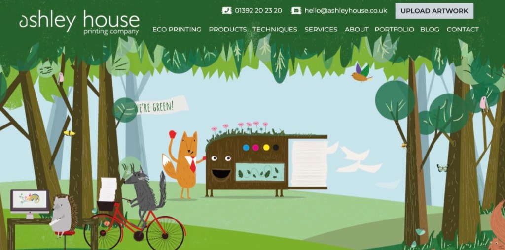 AshleyHouse eco-friendly & green sustainable printing company