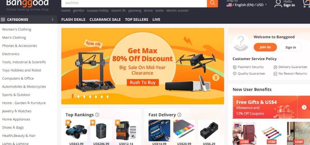 Banggood Shopify dropshipping supplier