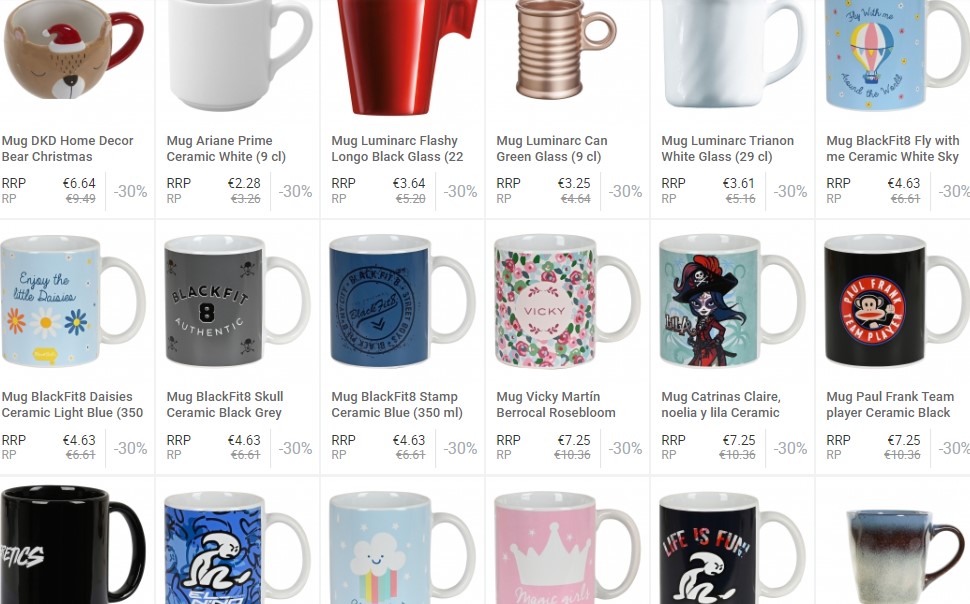 BigBuy coffee mug dropshipping supplier