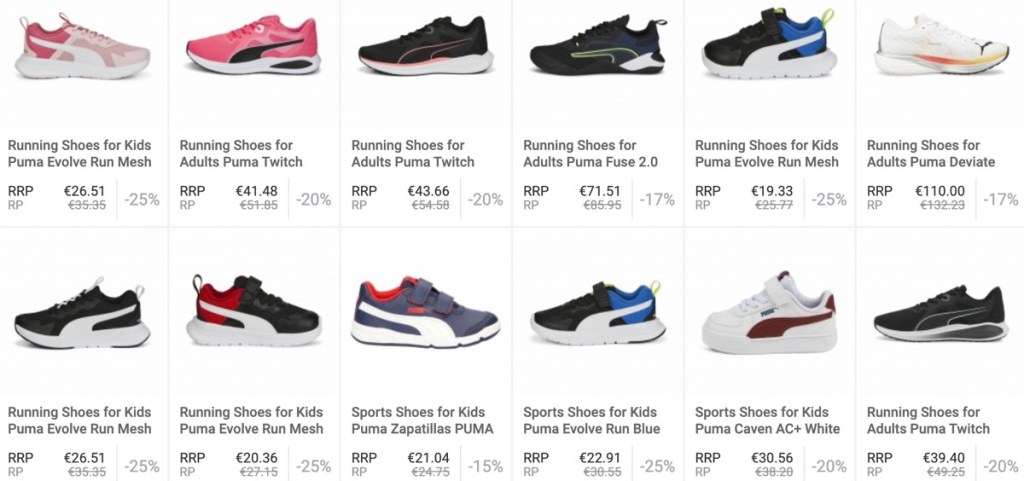 BigBuy wholesale authentic Puma shoes & sneakers supplier