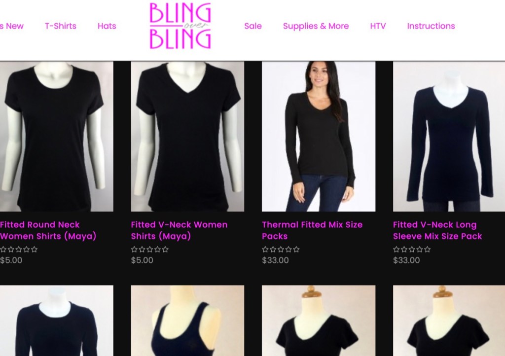 Blind Over Bling wholesale clothing vendor in Houston, Texas