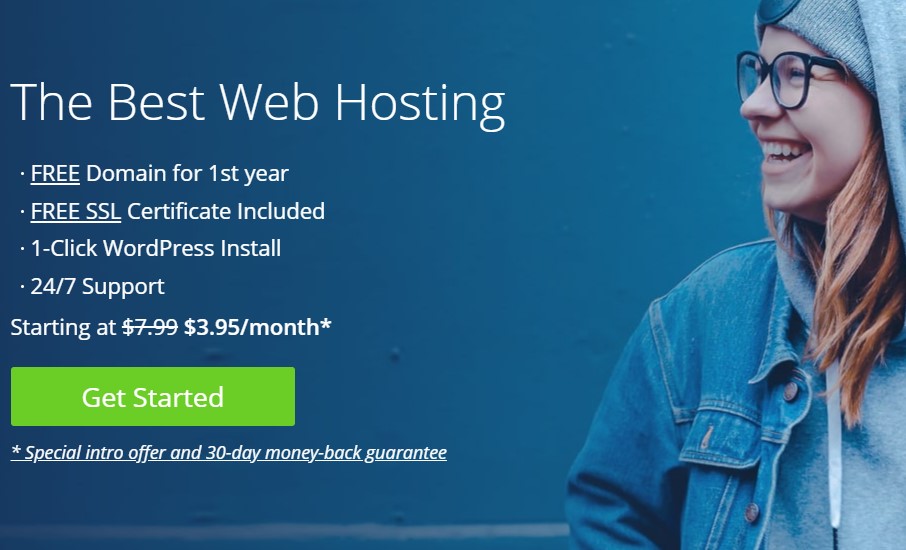 Bluehost homepage