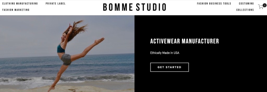 Bomme Studio activewear & gym clothing manufacturer in the USA