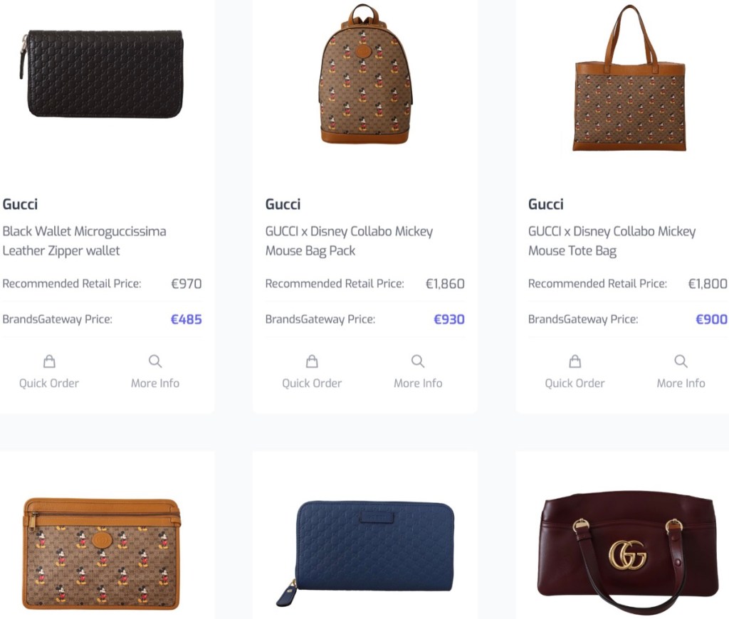 BrandsGateway wholesale authentic Gucci bags & purses supplier