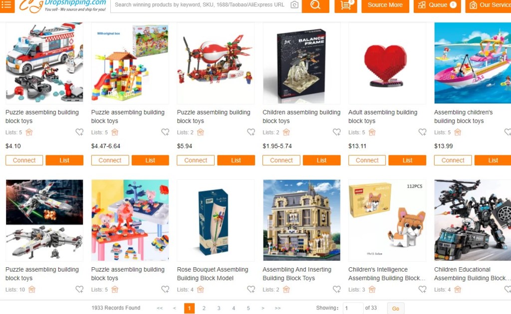 CJDropshipping building block & lego dropshipping supplier