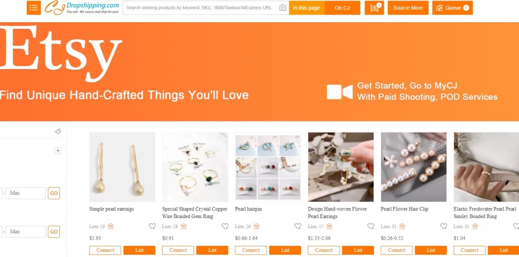 CJDropshipping Etsy dropshipping supplier