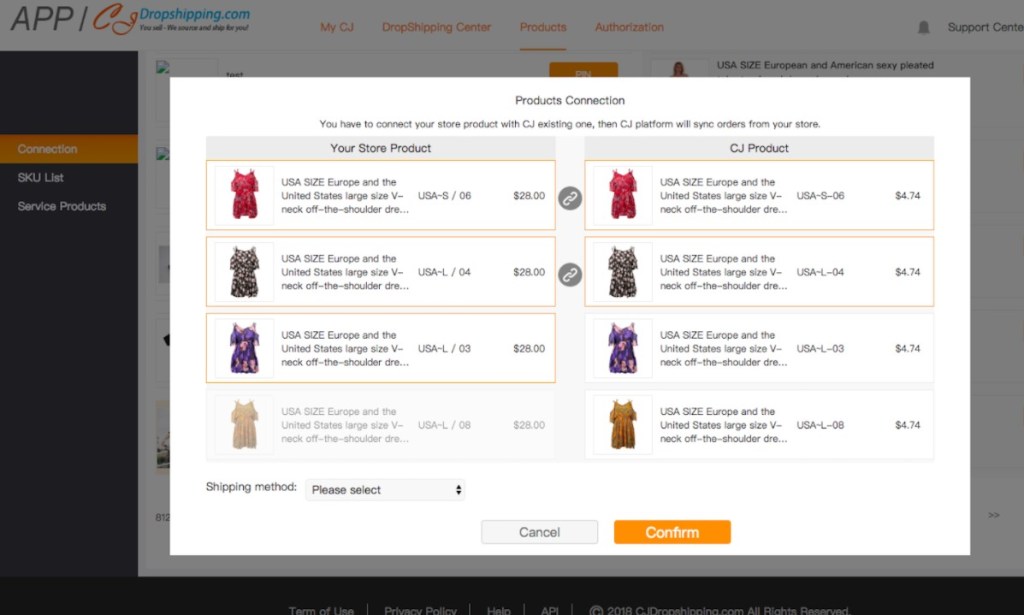 CJ Dropshipping Shopify app