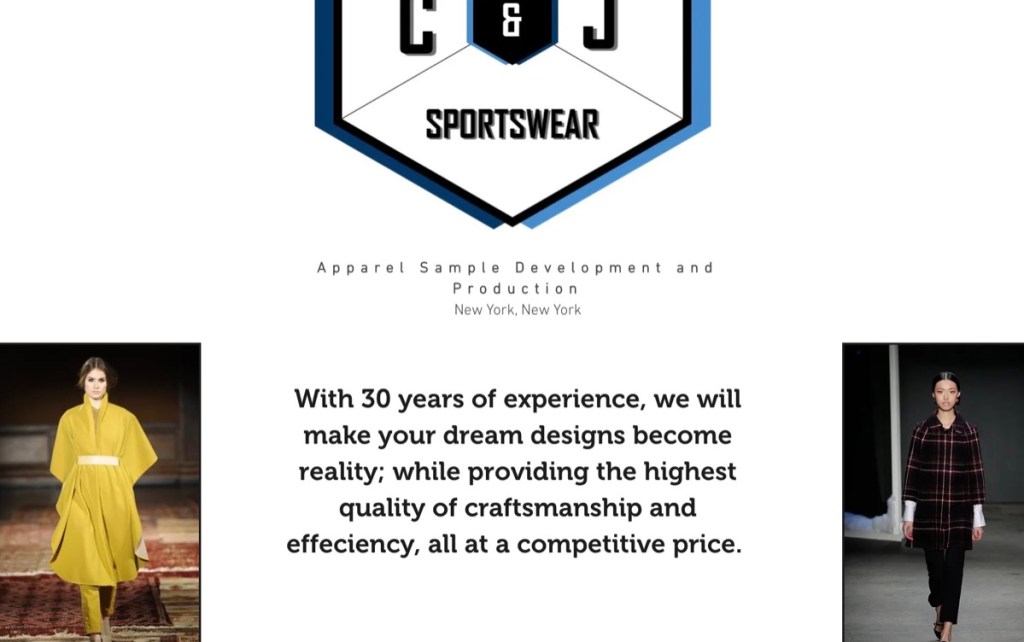 C&J Sportswear clothing manufacturer in New York