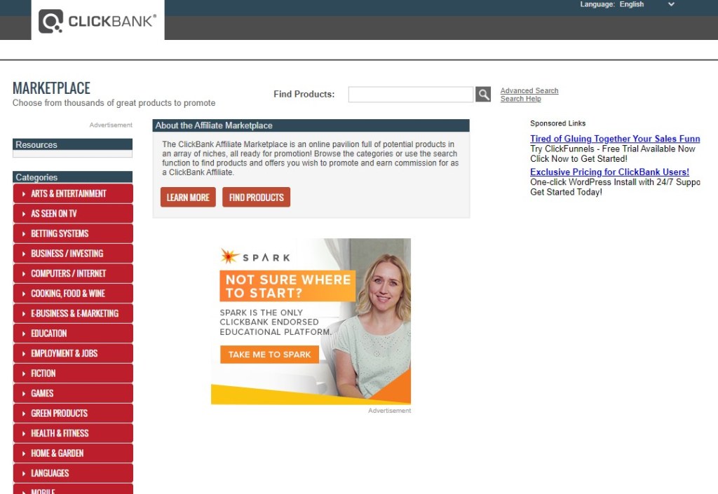 ClickBank marketplace