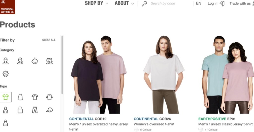 Continental Clothing wholesale oversized t-shirt supplier