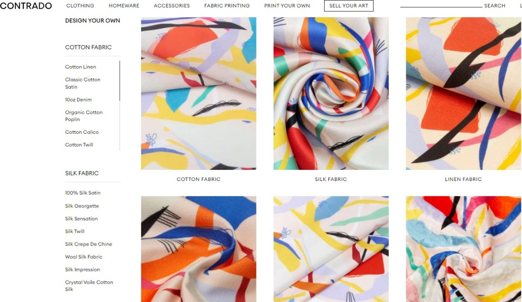 Contrado fabric print-on-demand company