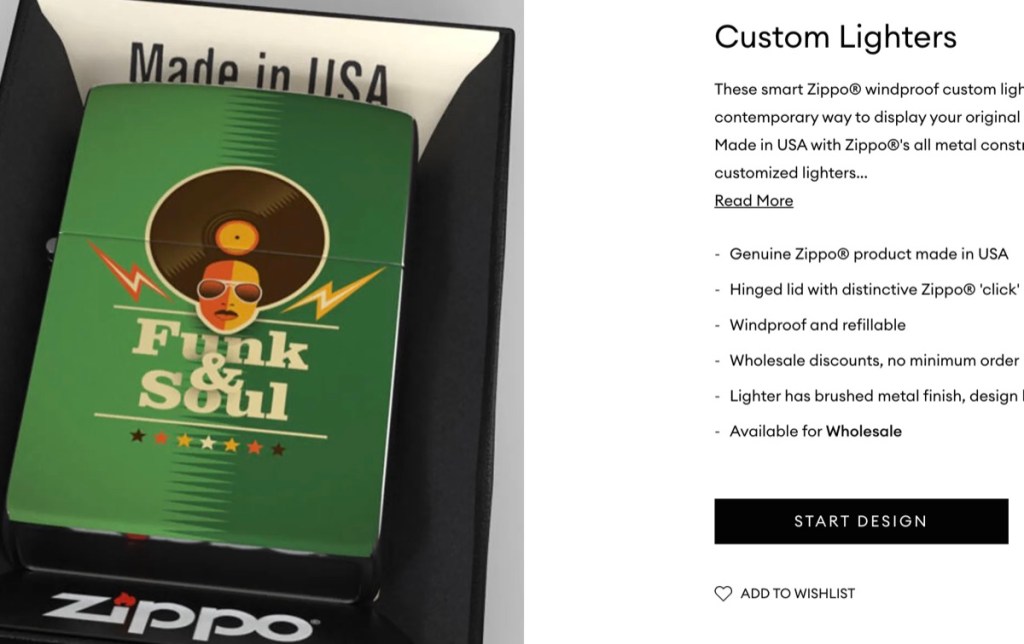 Contrado custom lighter print-on-demand supplier