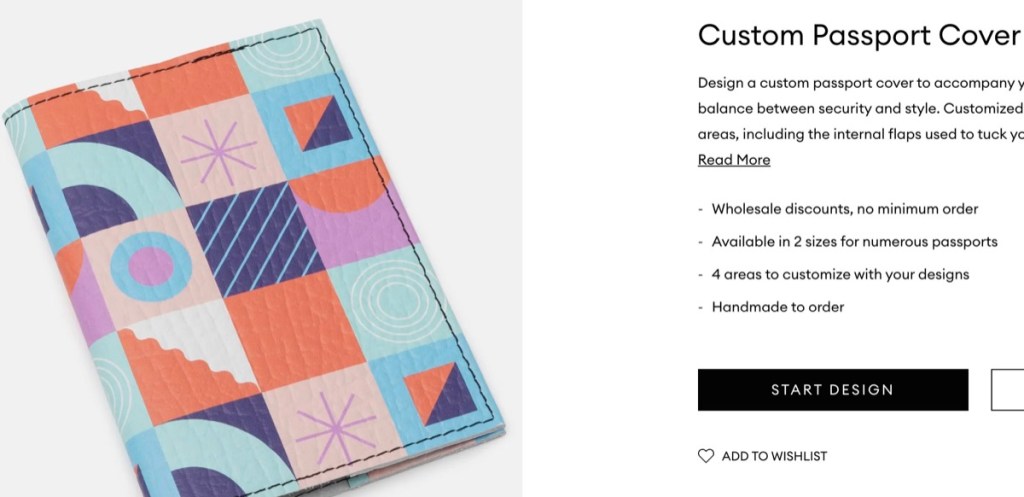 Contrado passport cover print-on-demand supplier