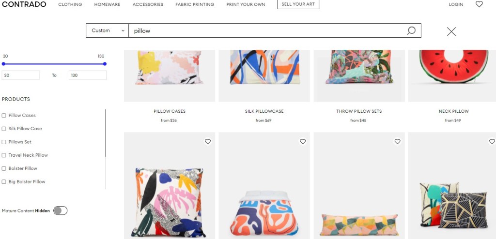 Contrado pillow & cushion print-on-demand company