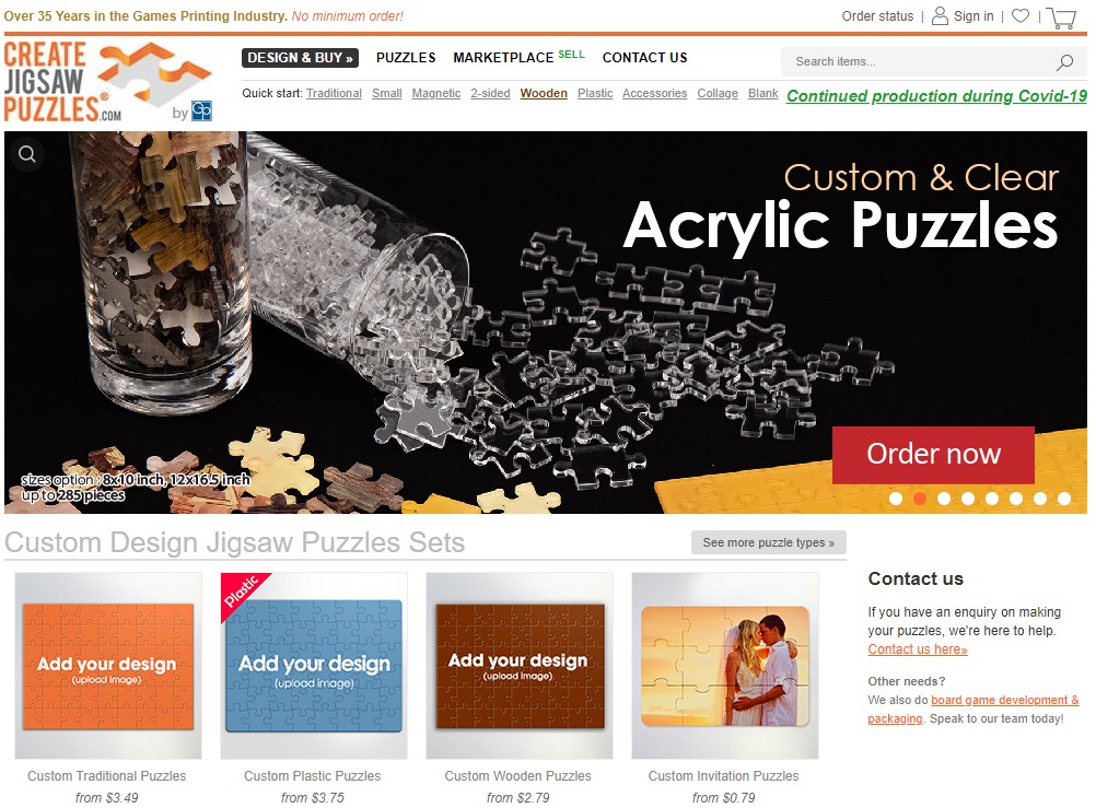 CreateJigsawPuzzles puzzle print-on-demand company