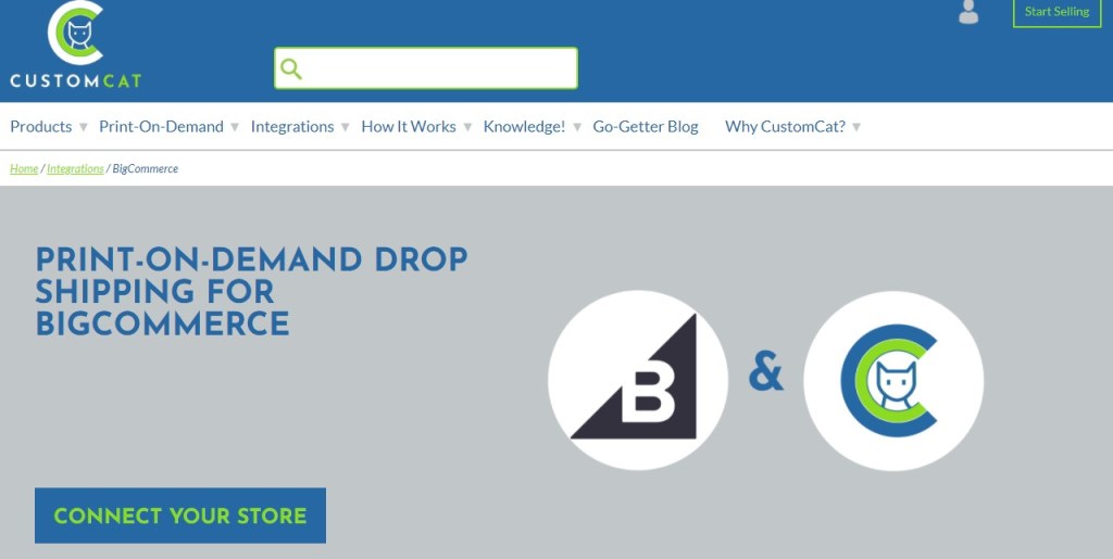 CustomCat BigCommerce print-on-demand app