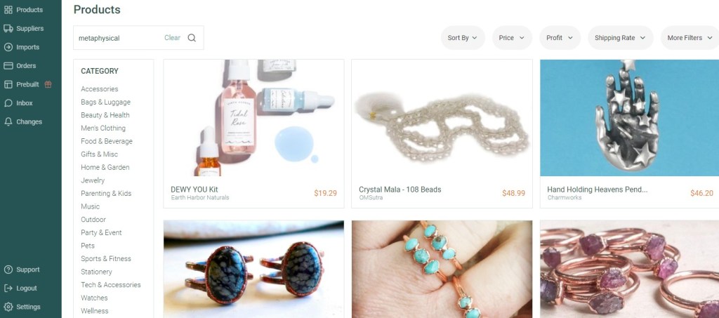 DropCommerce spiritual, new-age, & metaphysical dropshipping suppliers