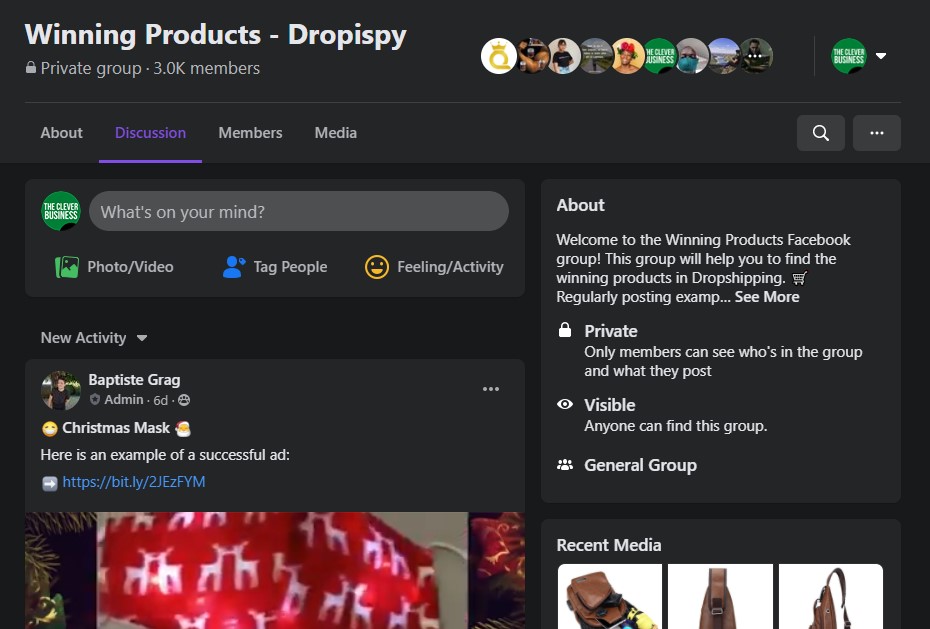 Dropispy Facebook group