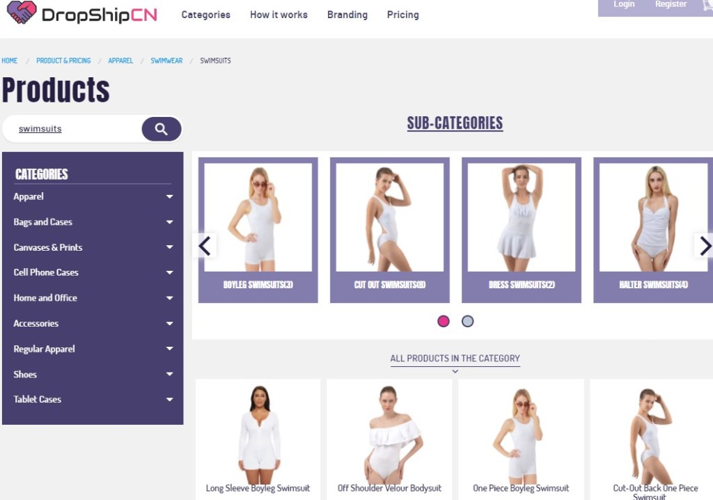 DropshipCN swimwear print-on-demand company