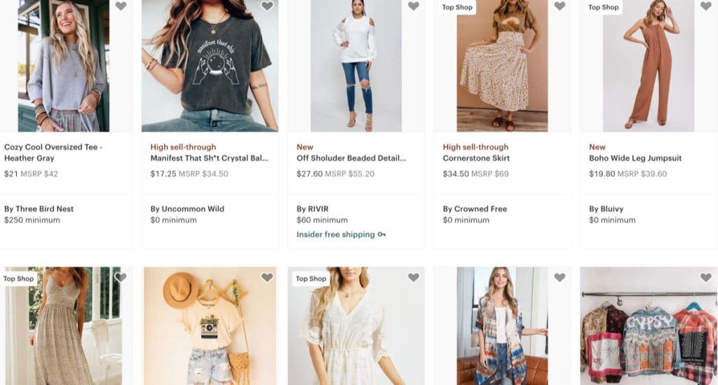 Faire wholesale boho clothing supplier