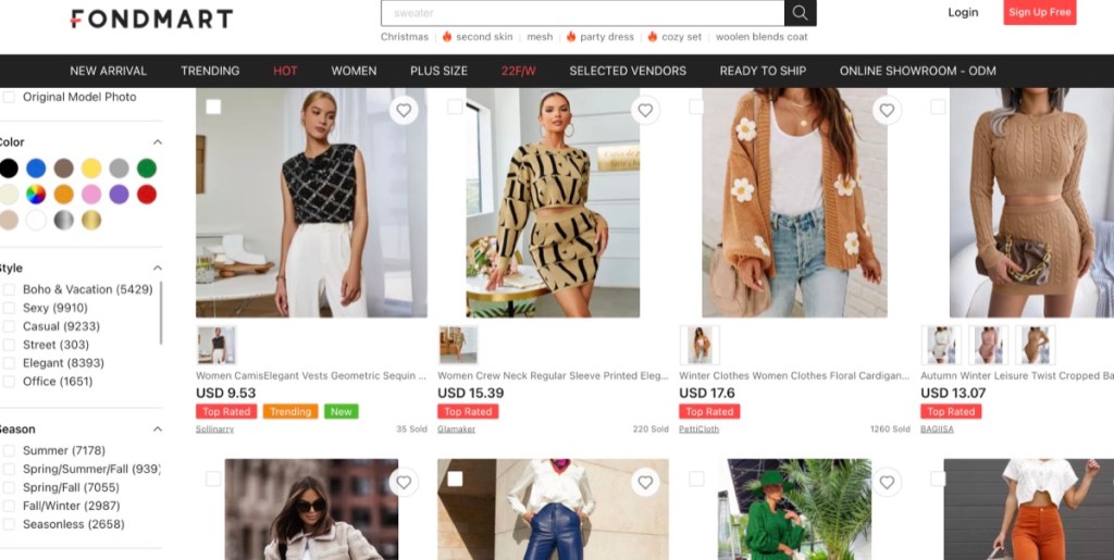 Fondmart wholesale fashion clothing marketplace