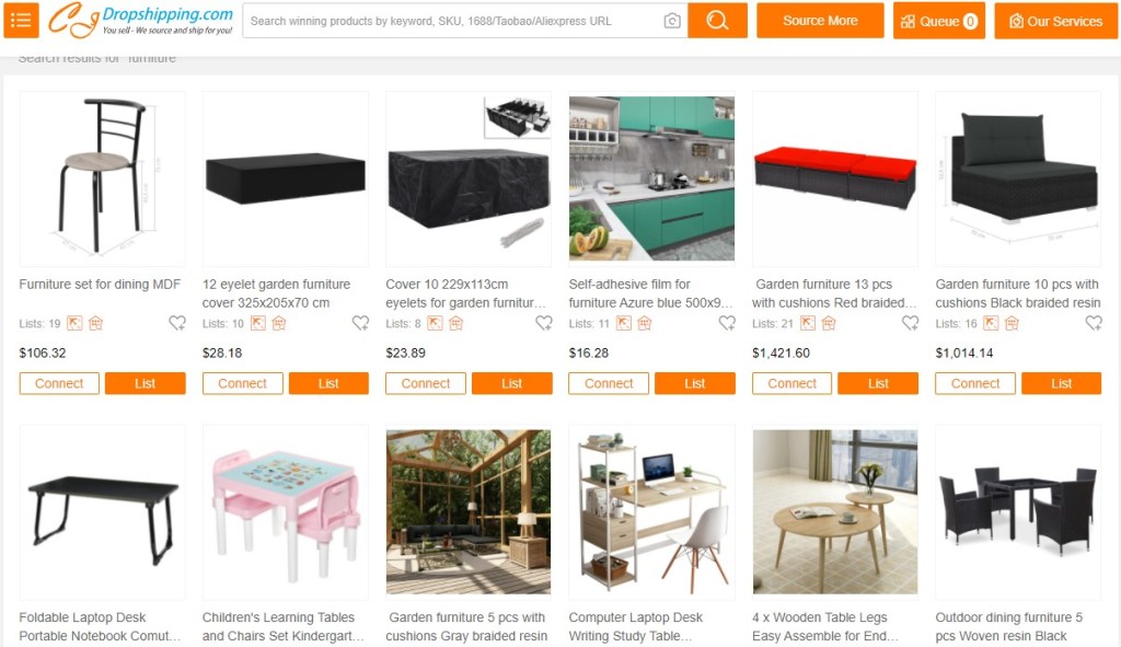 CJDropshipping furniture dropshipping supplier