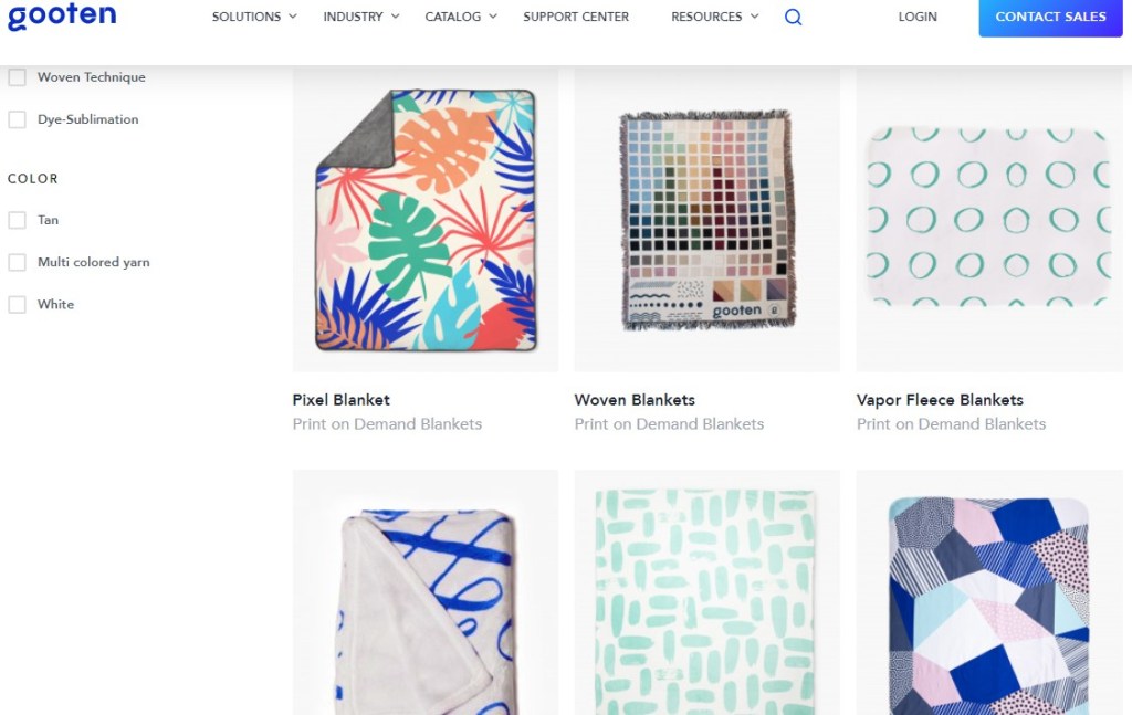 Gooten bedding & blanket print-on-demand company