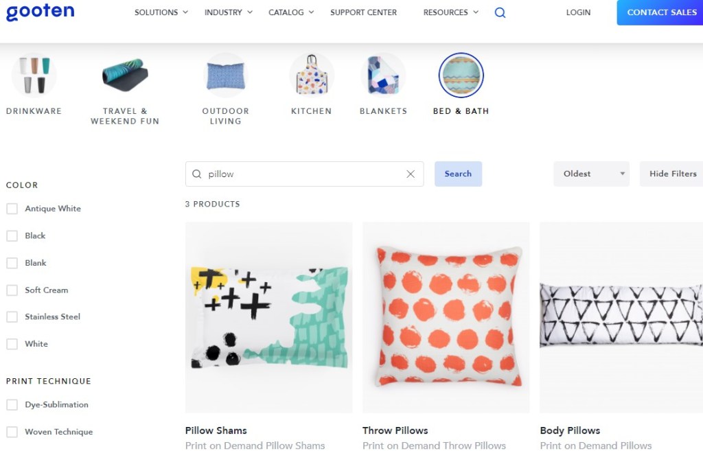 Gooten pillow & cushion print-on-demand company