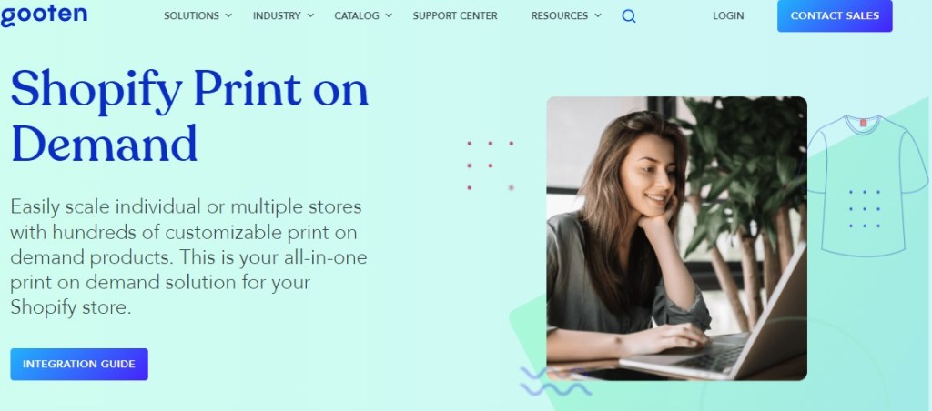 Gooten Shopify print-on-demand app