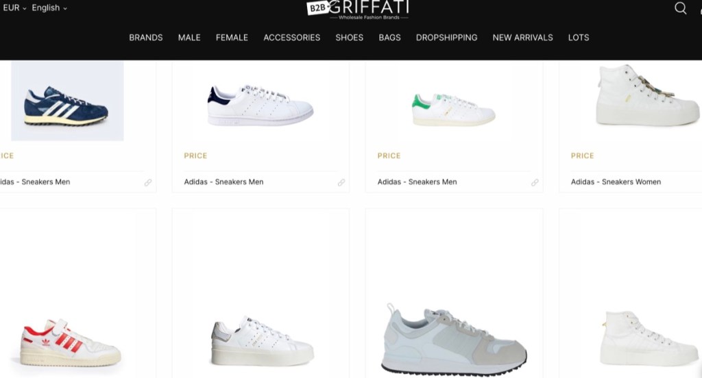 Griffati wholesale Adidas shoes & sneakers supplier