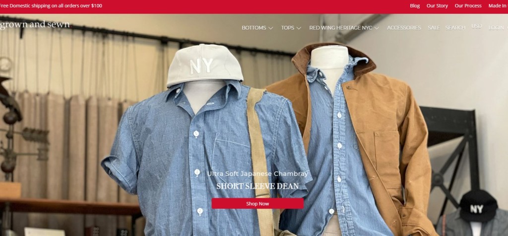 GrownAndSewn New York wholesale clothing vendor & distributor