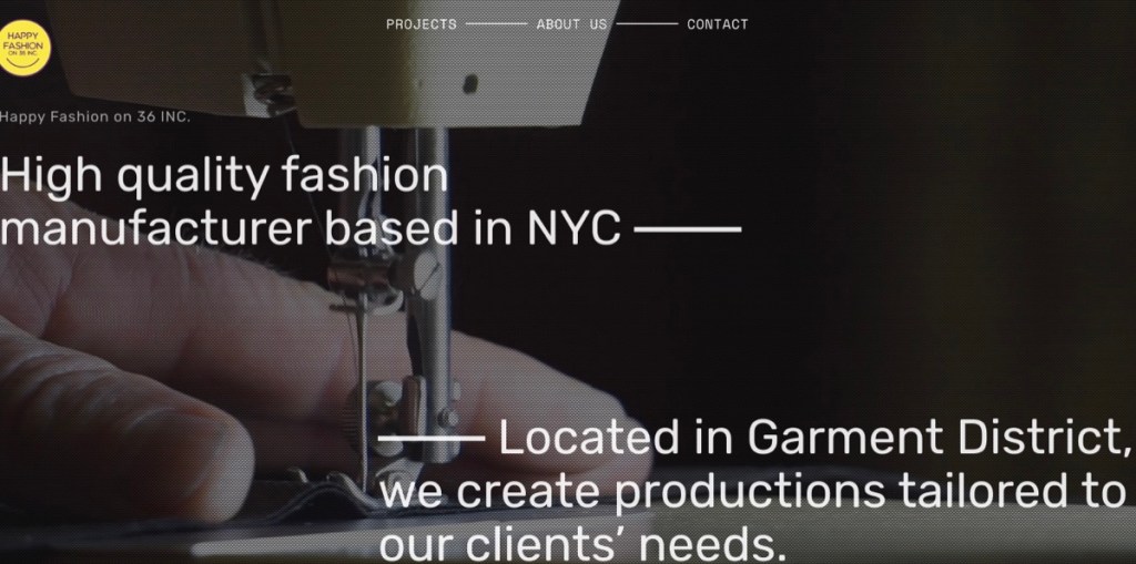 Happy Fashion On 36 clothing manufacturer in New York