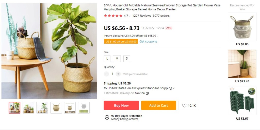 Natural Seaweed Flower Vase on AliExpress