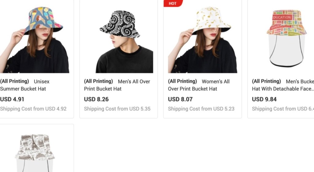 InkedJoy custom bucket hat print-on-demand supplier