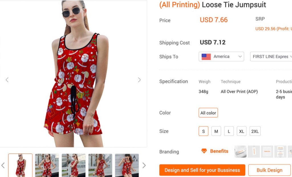 InkedJoy custom romper & jumpsuit print-on-demand supplier