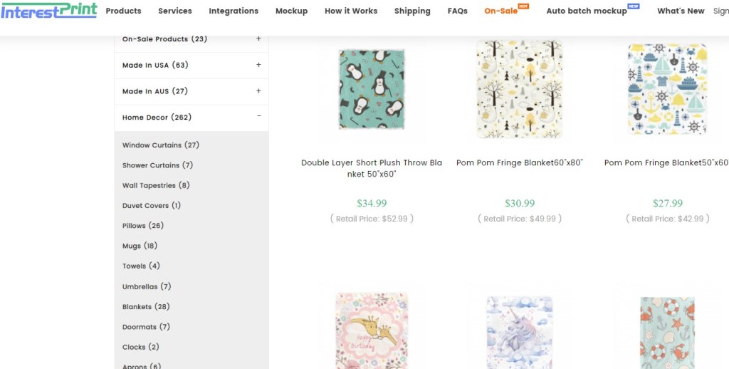 InterestPrint bedding & blanket print-on-demand company