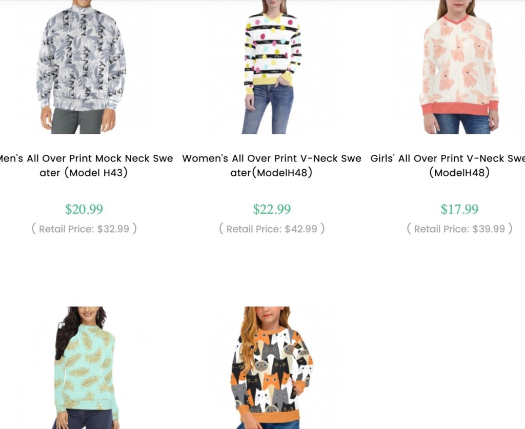 InterestPrint custom knitwear & sweater print-on-demand supplier