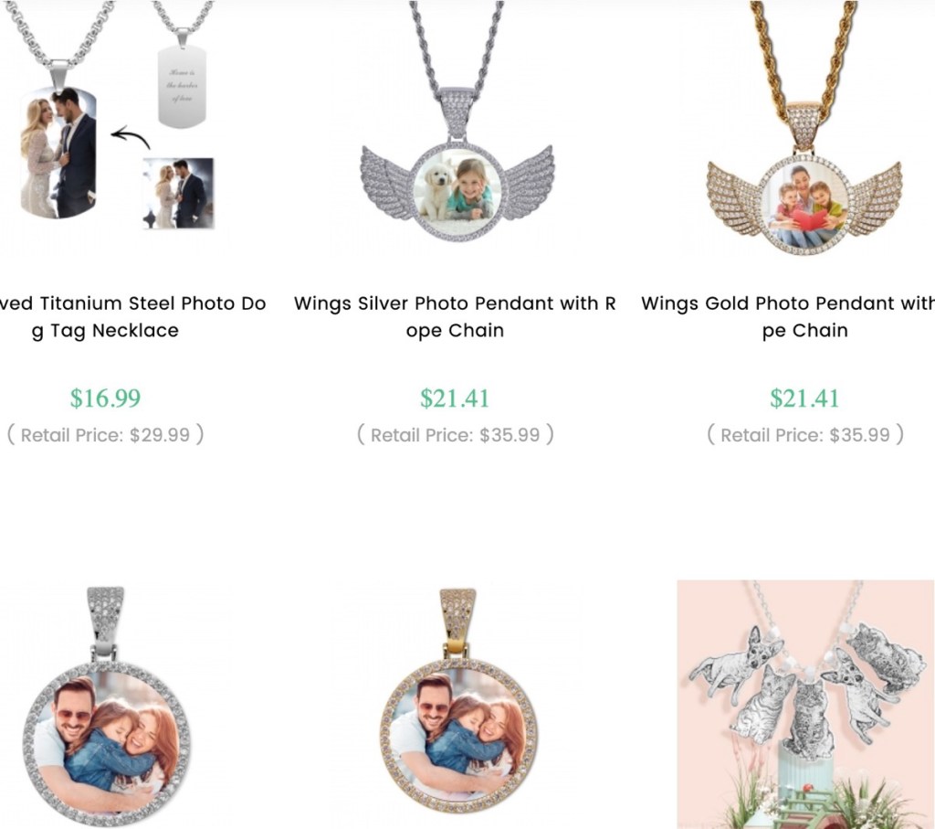 InterestPrint custom necklaces print-on-demand supplier