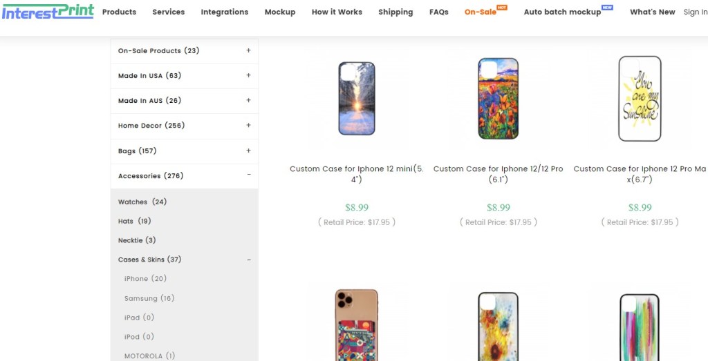 InterestPrint phone case print-on-demand company