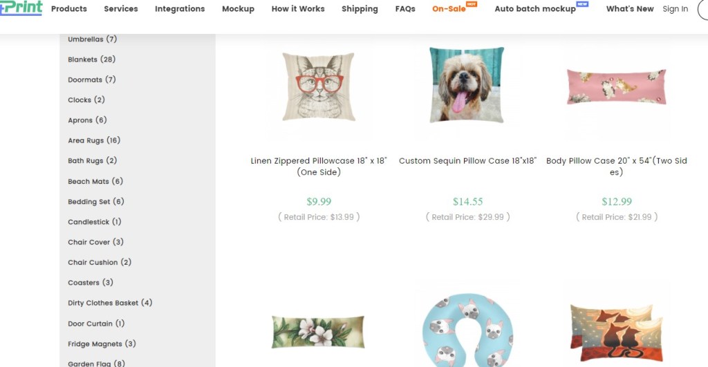 InterestPrint pillow & cushion print-on-demand company